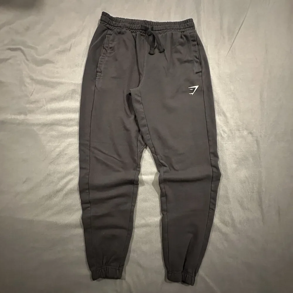 Gymshark Joggers Mens M Black Tapered Ankle Athletic Sweatpants Gym Training